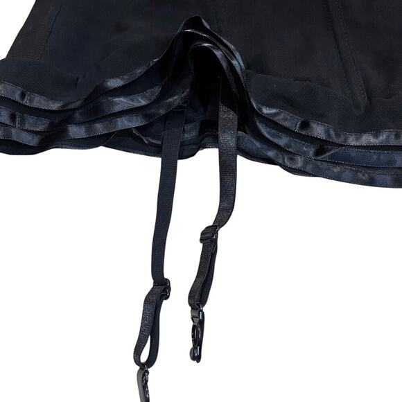 Adore Me Corset Black Hook Eye Bustier Sequin Halter Lingerie Ribbon Garter 4XL - Picture 7 of 9